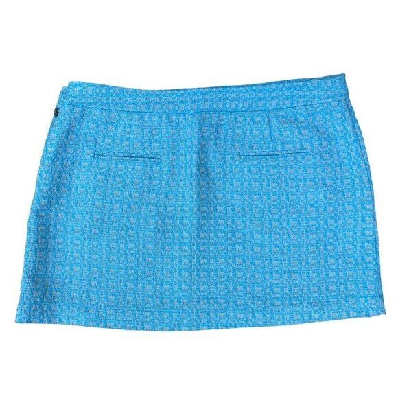 QMack Womens Mini Skirt Size XL Blue Western Preppy Academia Bold Y2K - Picture 2 of 7